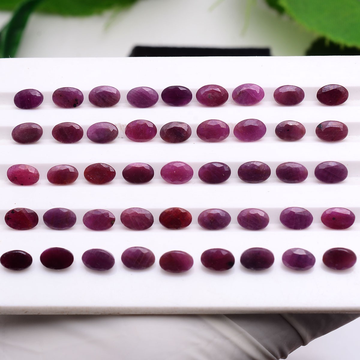 22 Pcs Natural African Ruby Untreated 6mmx4mm Oval Cut Stunning Loose Gemstones