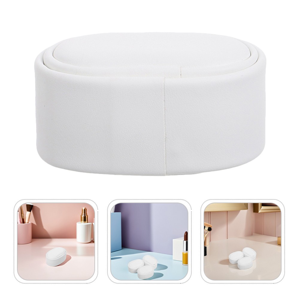 6Pcs Small White Watch Display Pillows Soft PU Cushions for Jewelry Cases
