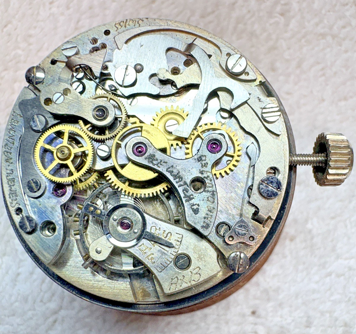 Vintage DOGMA Brand, “Brevet” Swiss Chronograph Watch Movement-COMPLETE!