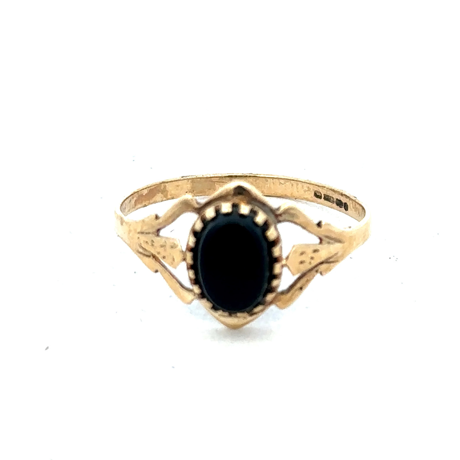 9ct yellow gold ring size P1/2 (sh26708b)