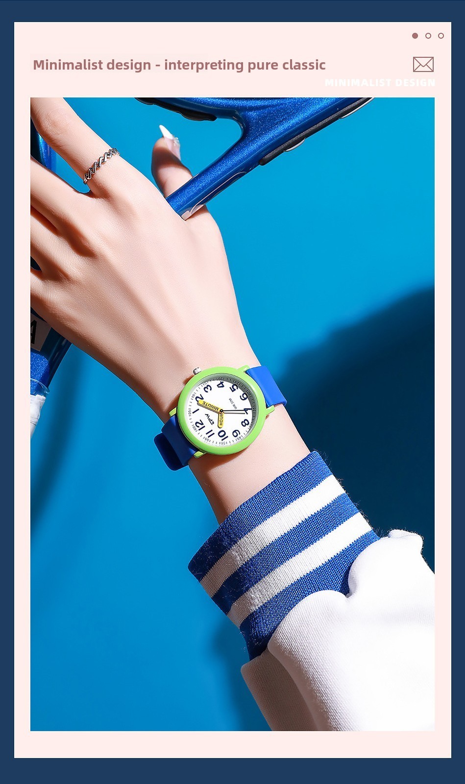 Kids Learning Time Analog Watch 30M Waterproof Quartz Wristwatch for Boys Girls