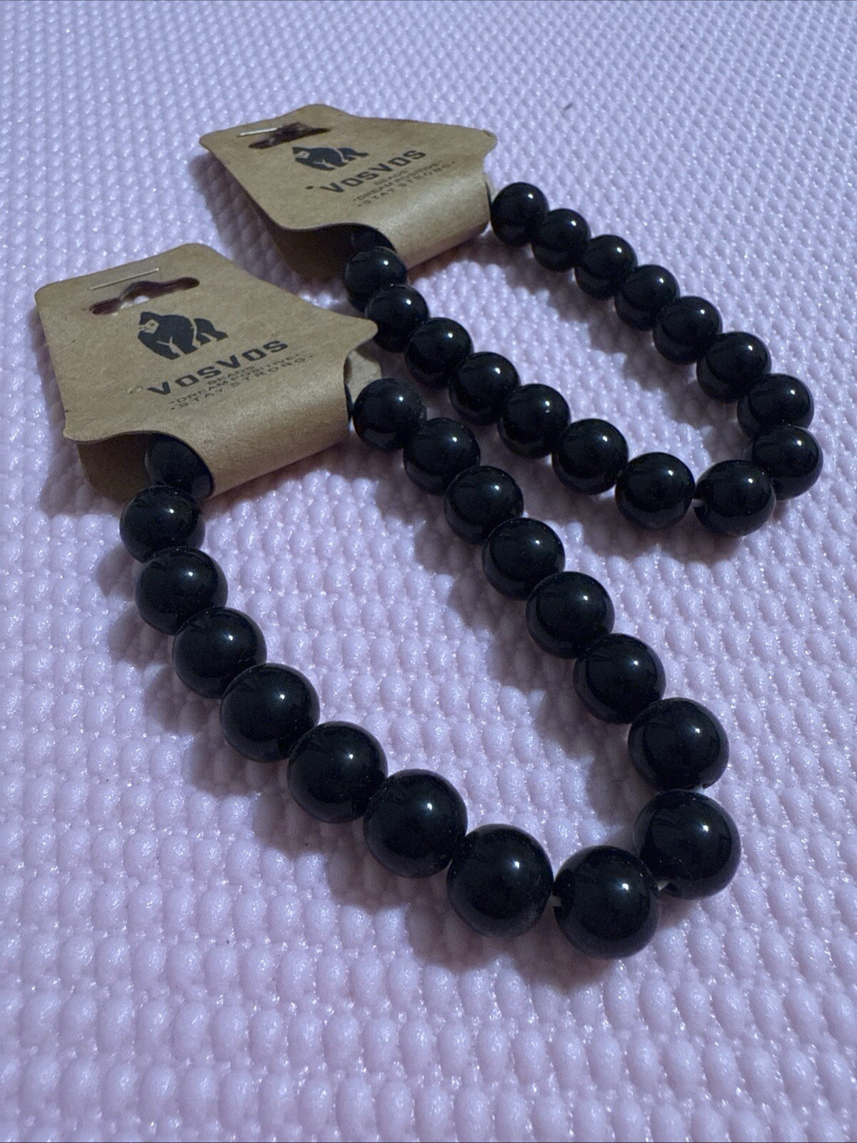 Black Onyx Bracelets Set Of 2 Sizes Medium M 7”