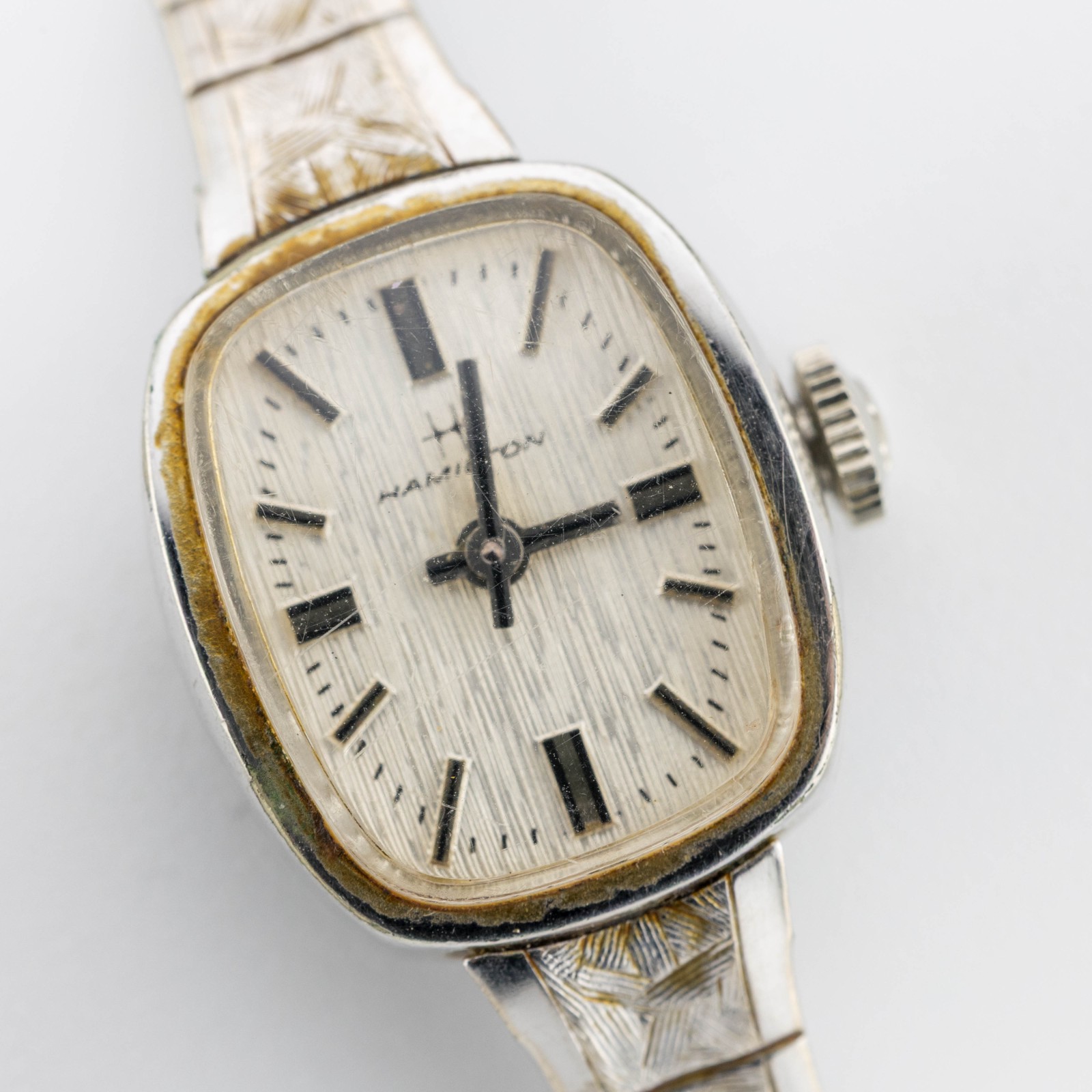 Vintage Hamilton 843576 10 K RGP Wind-Up Analog Ladies Watch Sz. 6”