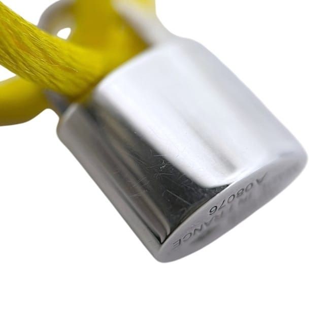 Louis Vuitton Authentic Bracelet Silver Lock It Yellow Cord 14–25.5cm Women