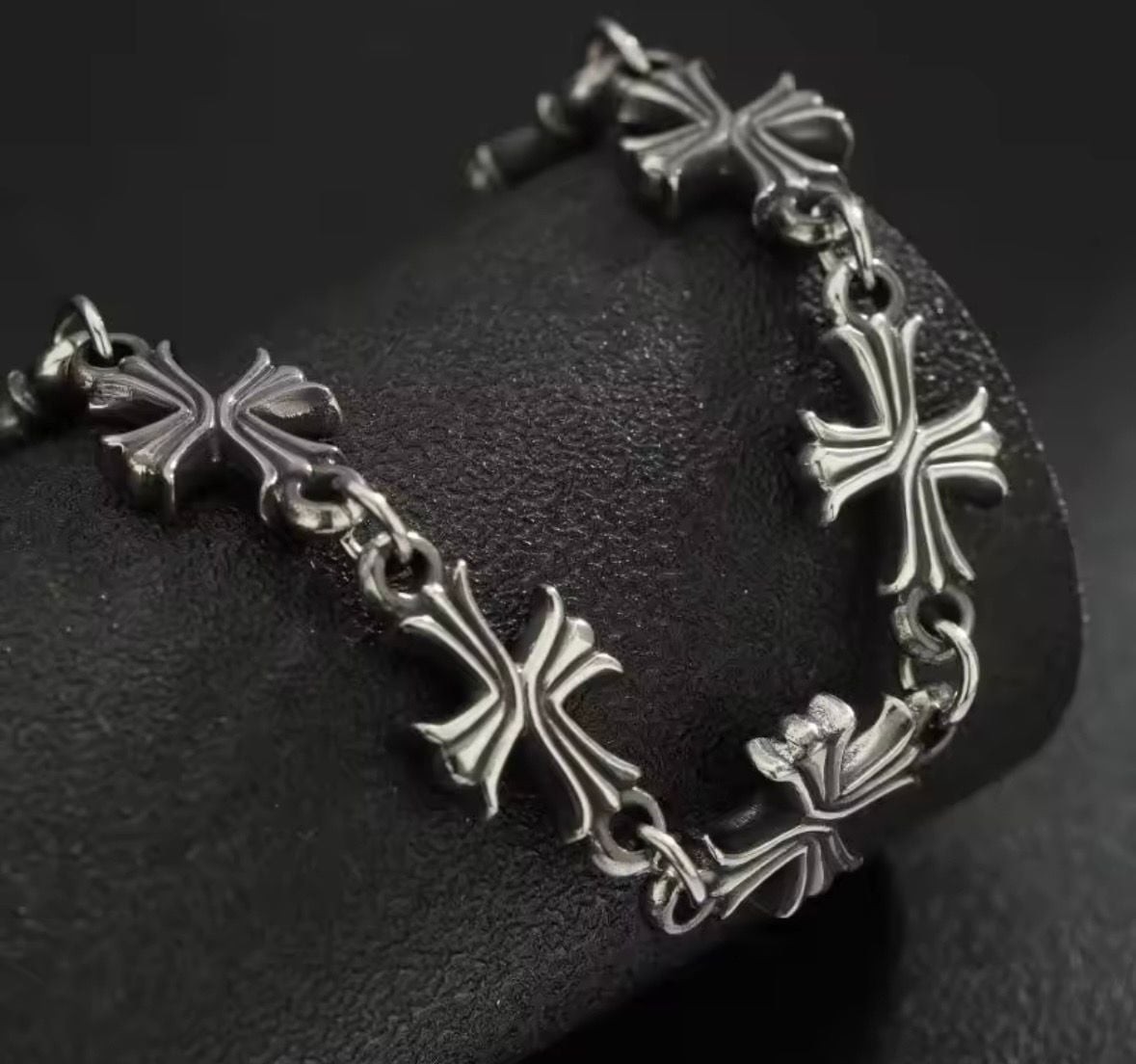 Unisex Style Gothic Multi-Cross Link Chain Necklace