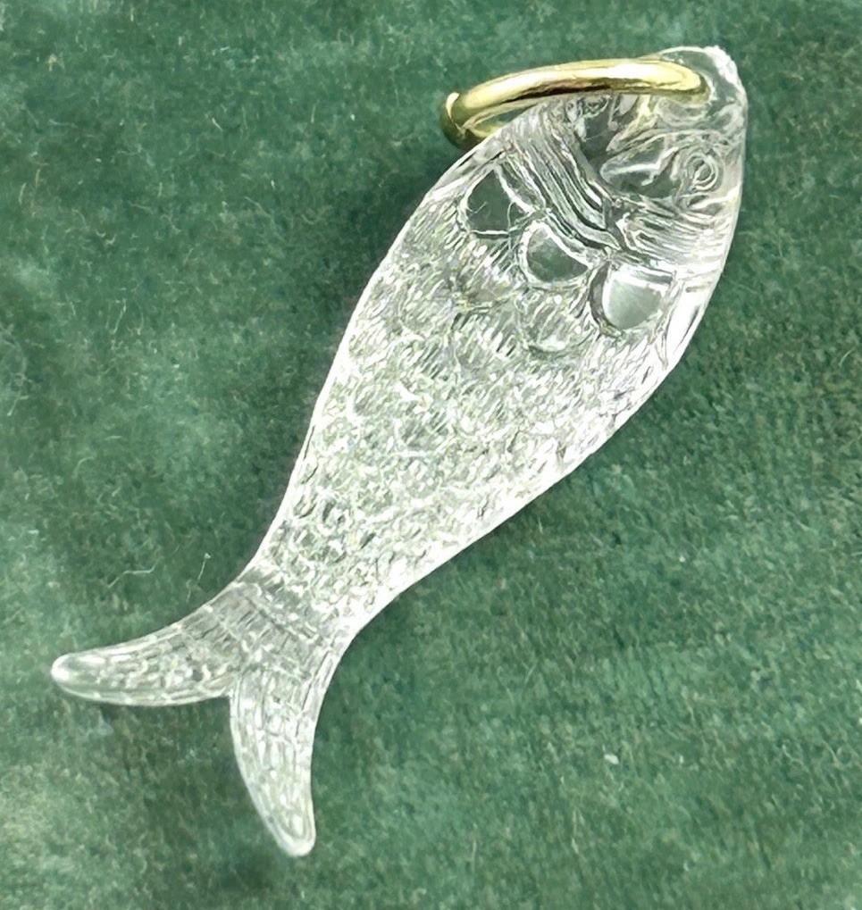 Fish Charm Pendant Translucent Plastic Nautical Beach Jewelry Gift For Women