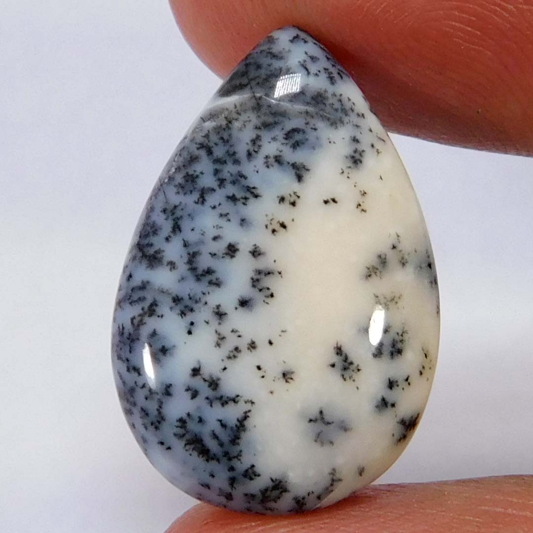 10.40Cts. Natural Gorgeous Dendritic Opal Pear Cabochon Reiki Healing Gemstone