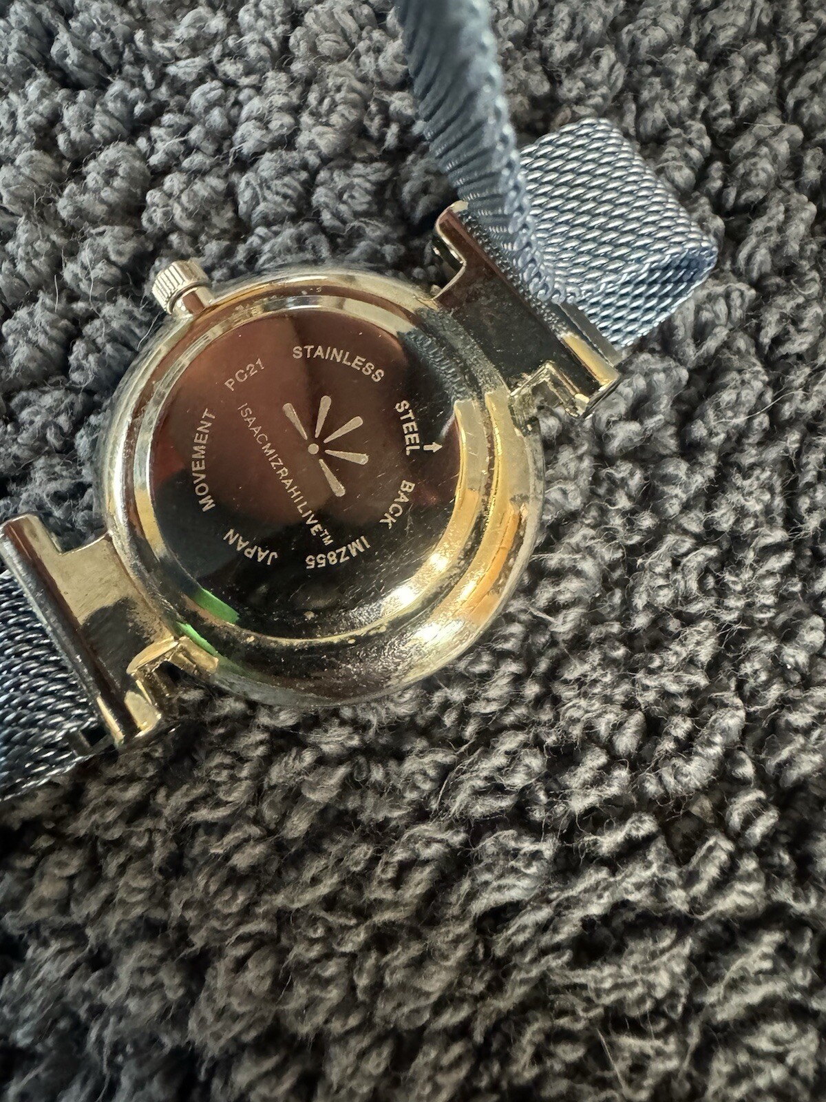 Isaac Mizrahi Live Womens watch IMZ855 Blue Mesh Band Silver Case and Dial