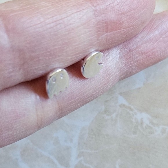 Pac Man Earring Sterling Silver Video Gamer Birthday Gift Daughter Friend Sister