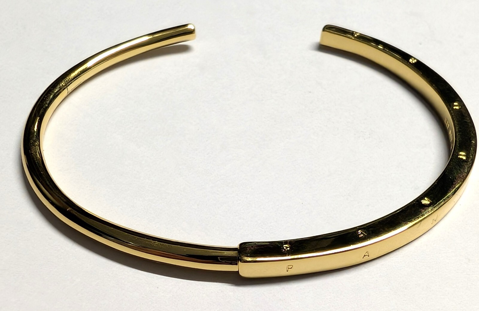 Authentic Pandora Bracelet, Shine Signature I-D, #569493C00, 14K Gold Plated