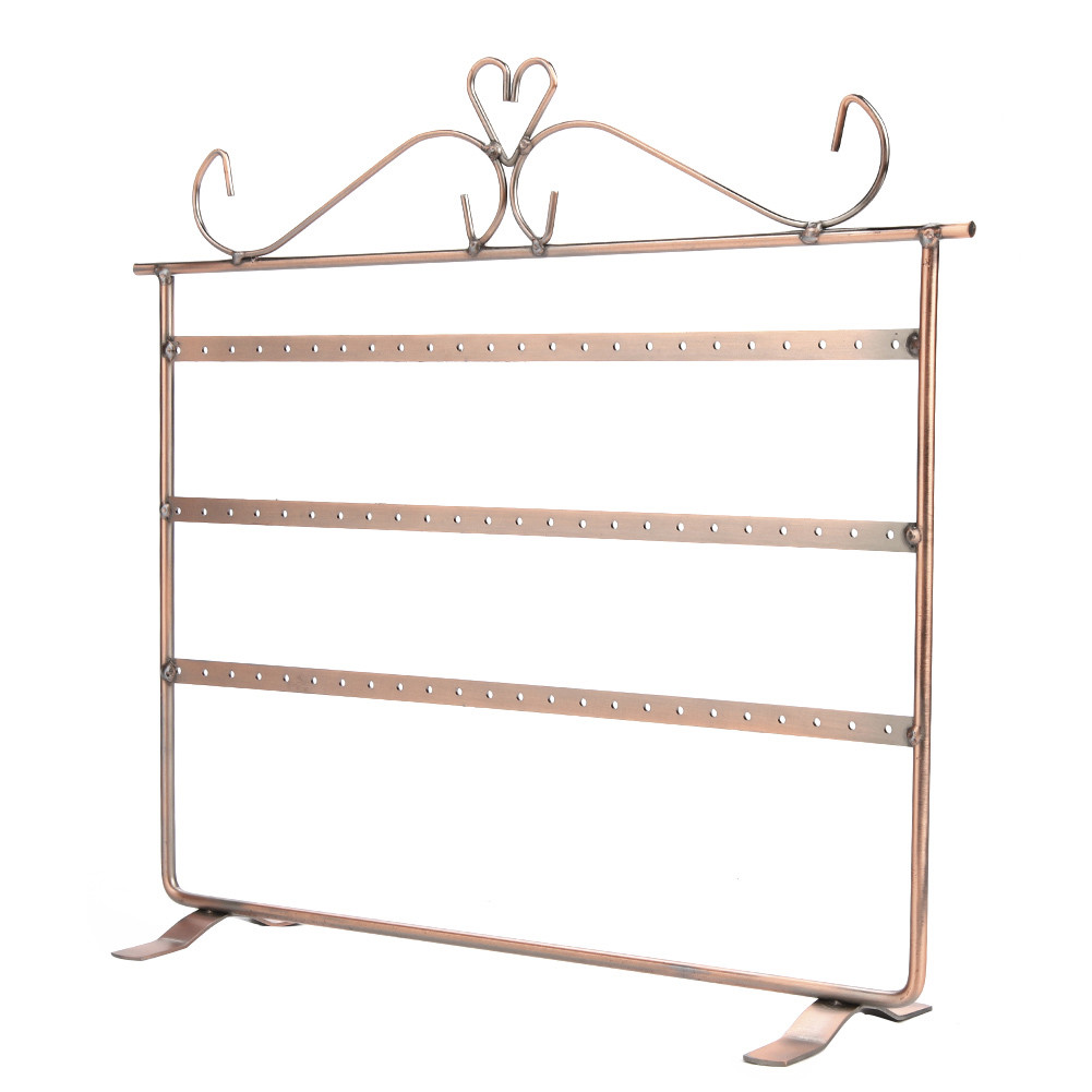 Wall Mount Jewelry Organizer Earring Necklace Holder Hanging Rack Display Stand