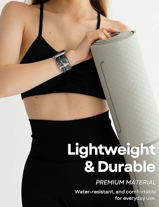 Wide Bangle Stretchy Resin Watch Band Compatible with Apple Watch for Women, Tor