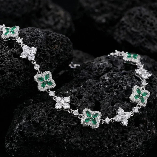 5Ct Round Cut Lab-Created Diamond Women’s Tennis Bracelet 14K White Gold Plated