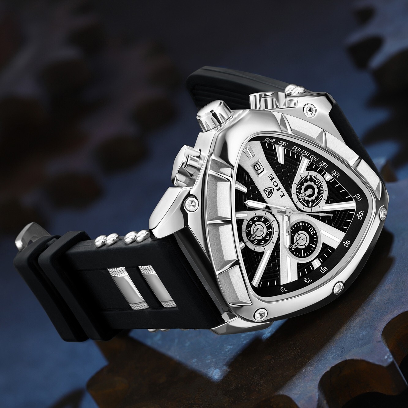 Luxury Men Watch Quartz Sport Analog Date Chronograph 3ATM Waterproof Wristwatch