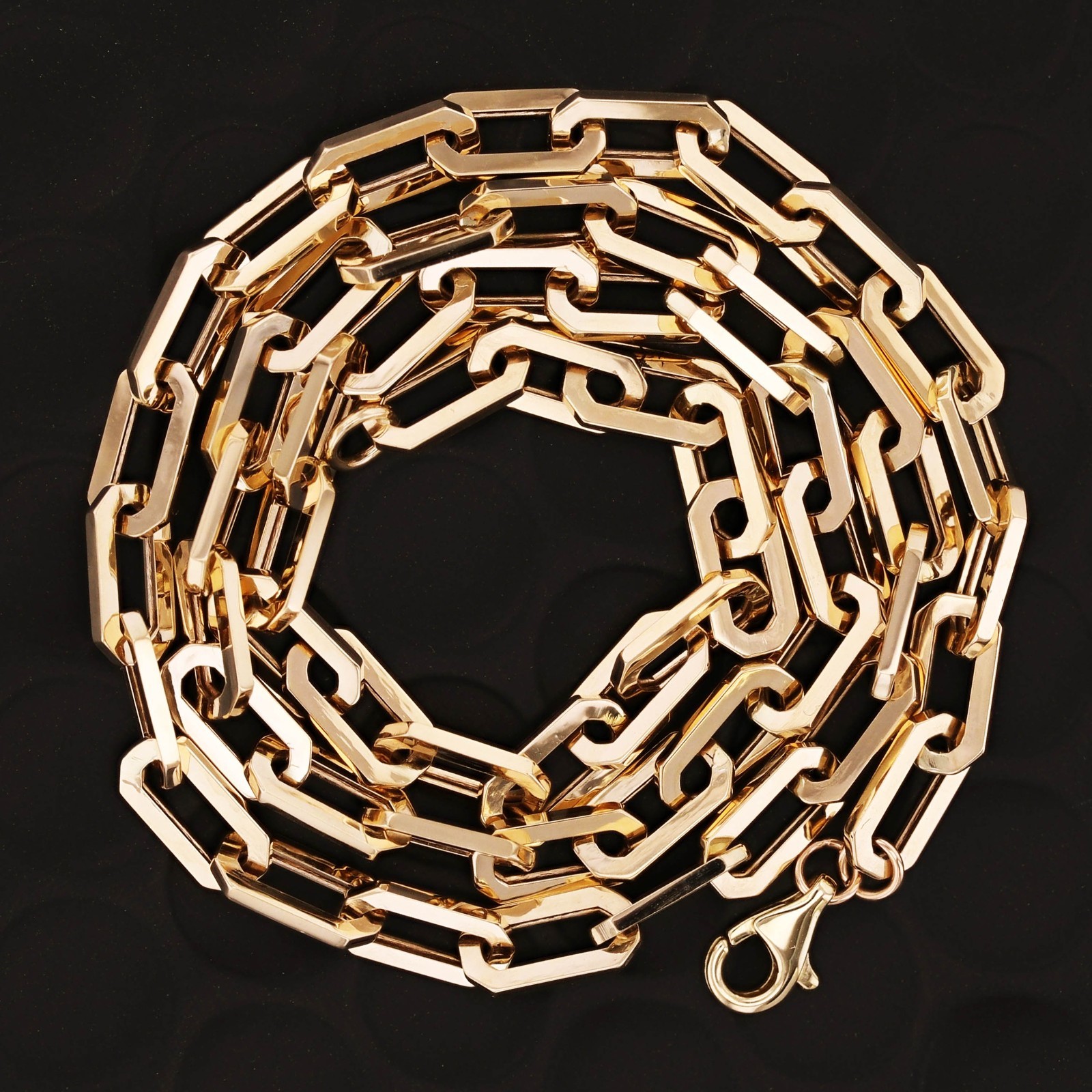 Italian 14k Yellow Gold Paper Clip Link Chain Necklace 18″ 5mm 6.3 grams
