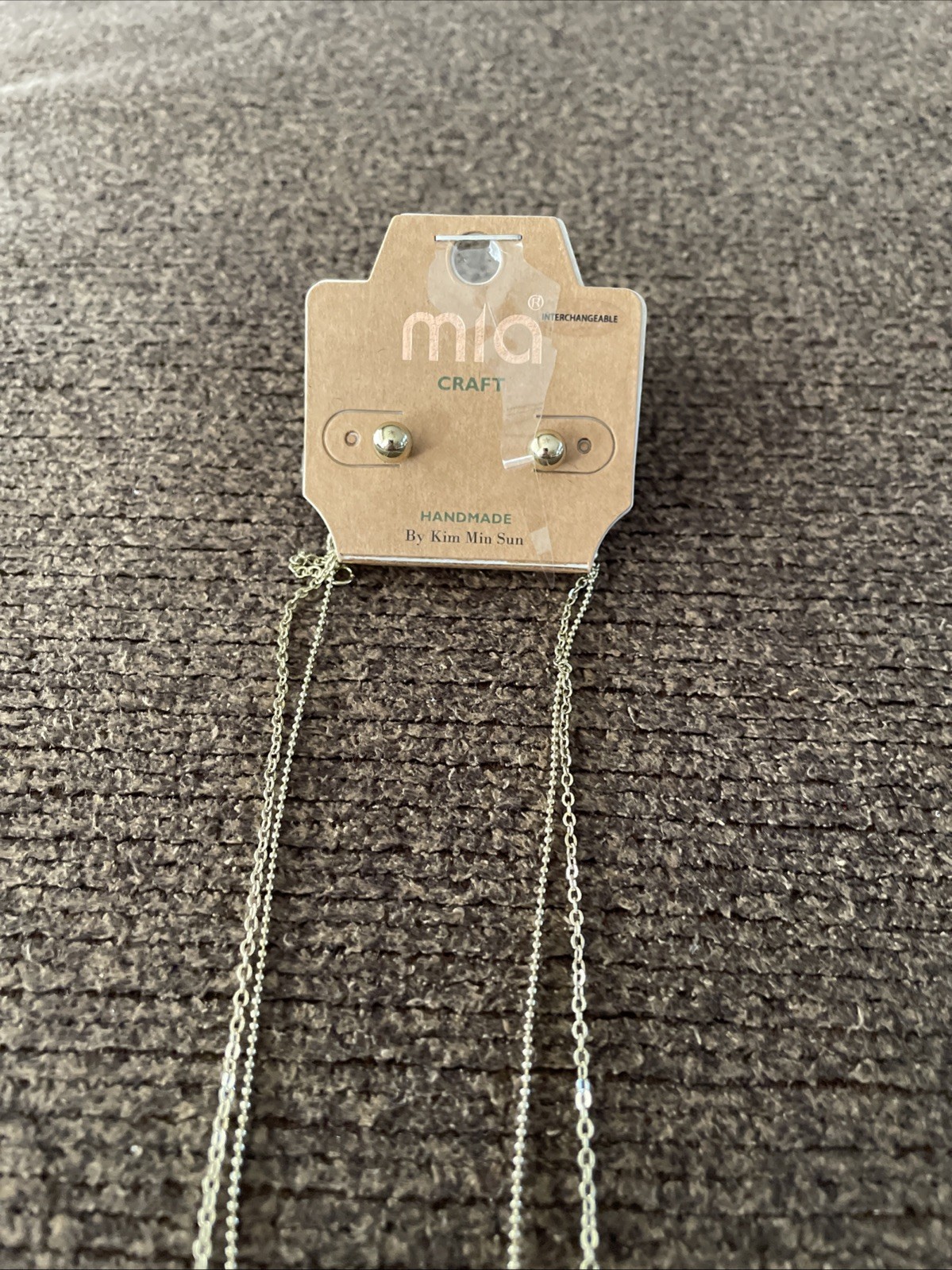 Mia Inspirations by Kim Min Sun 2 Necklaces and Earring Set New