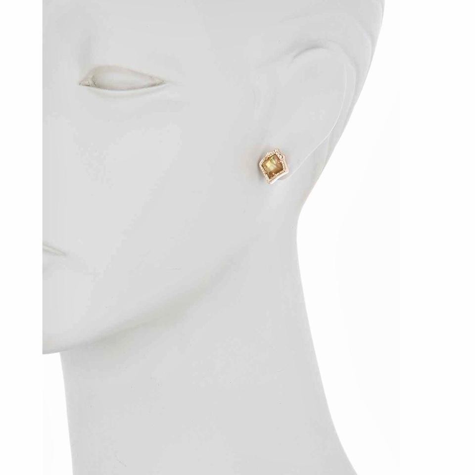 New Kendra Scott Kirstie Rose Gold Stud Earrings In Brown Pearl