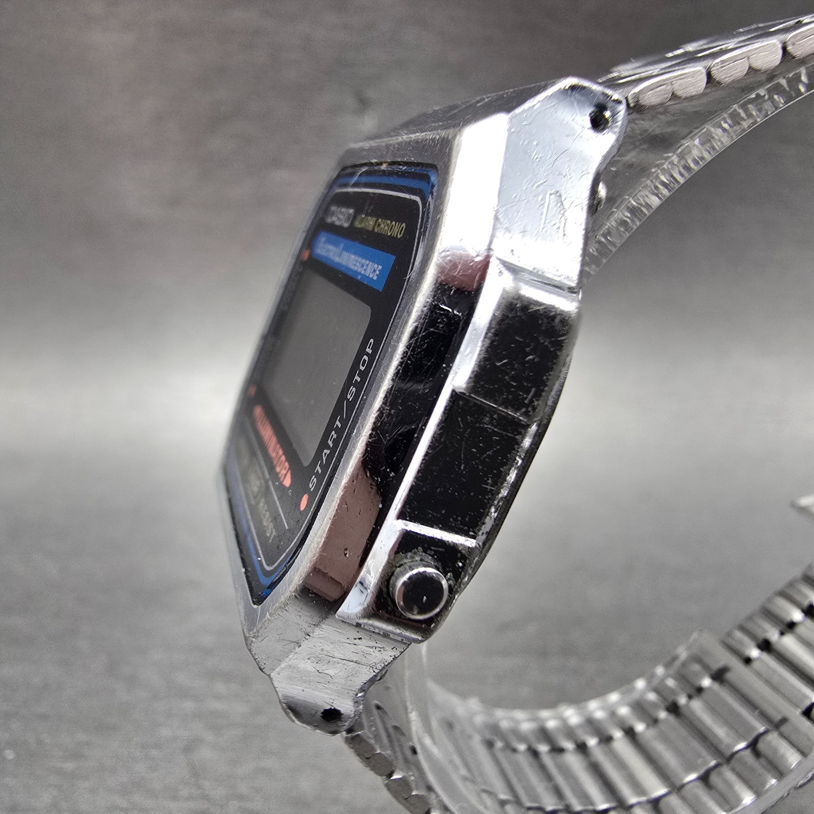 Casio A168 Illuminator Watch Men 36mm Digital Silver Tone Alarm Chrono New BattQ