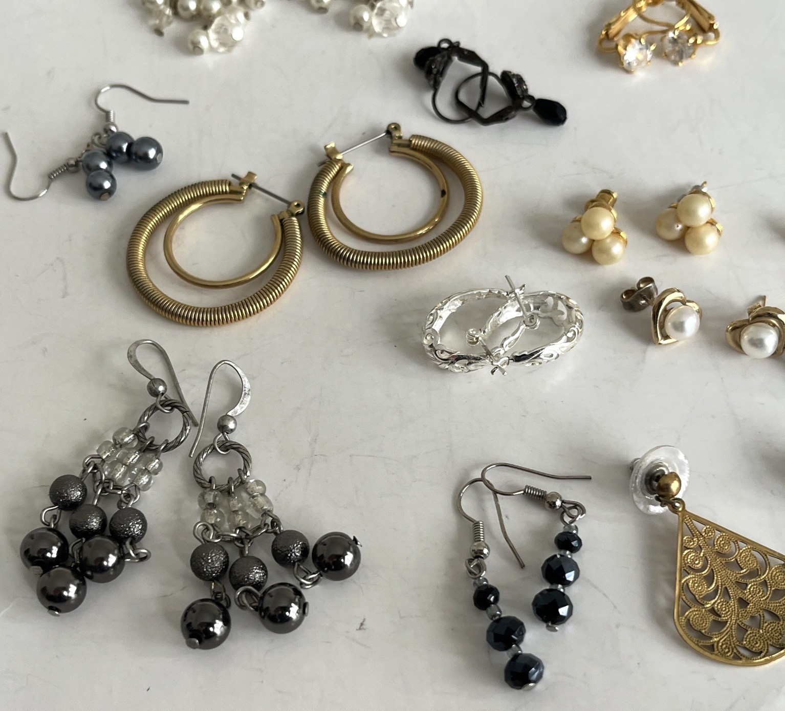 Vintage Costume Jewelry Lot of 20 Earrings Pierced Not Signed