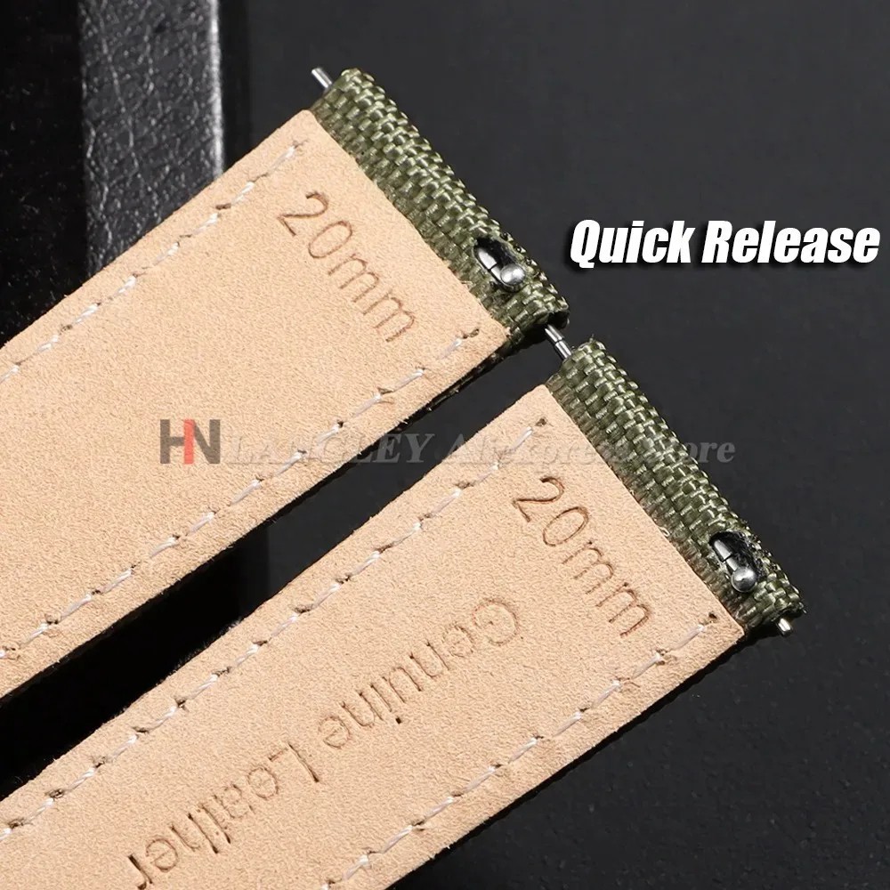 Premium Sailcloth Watch Band 20mm 22mm for Omega Seiko Nylon Strap Quick Release