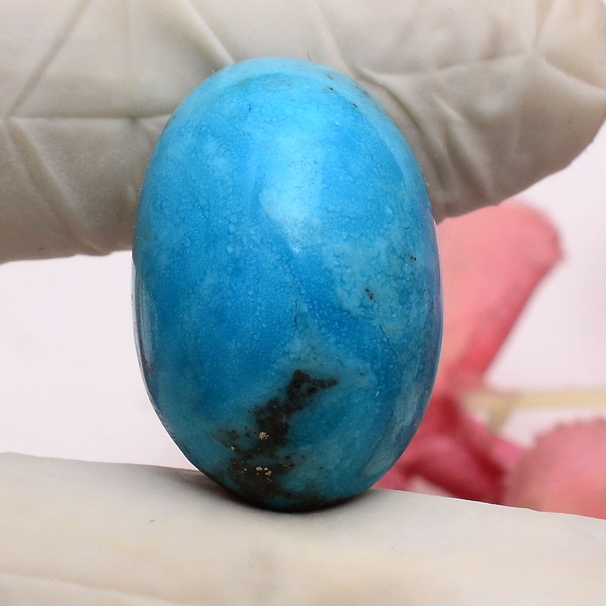 35.36 Cts Natural Persian Turquoise 23mmx16mm Oval Cabochon Untreated Gemstone