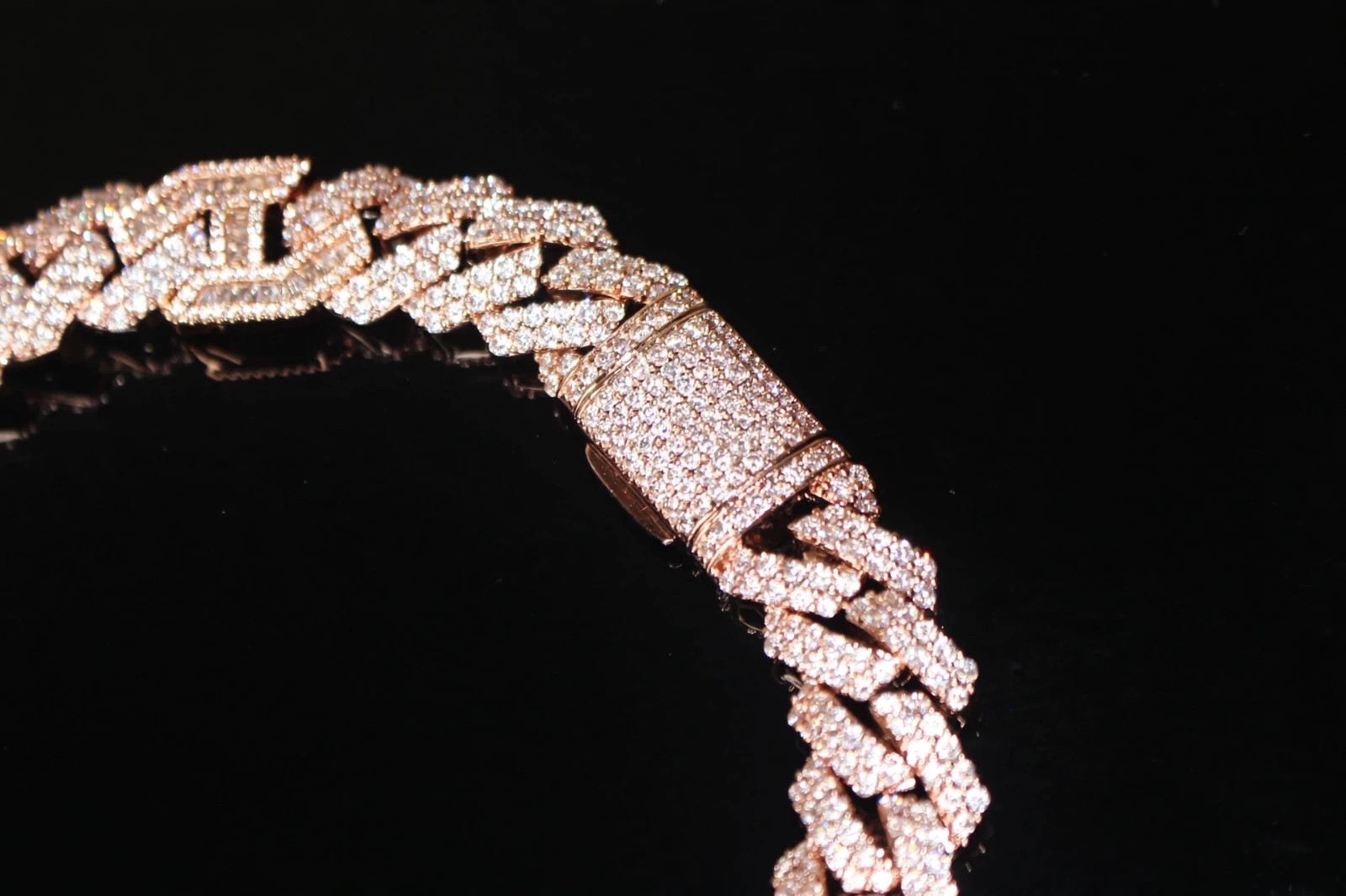 14k STAMPED 14mm FIGARUCCI Rose Gold Chain 80.7ct Lab Sim VVS1 Diamond 241g+