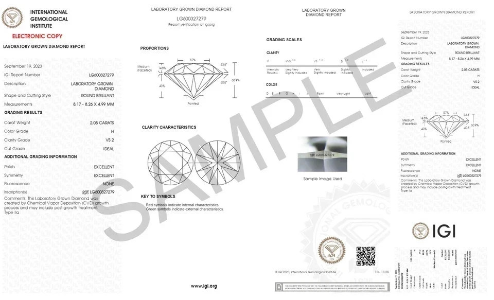 IGI Certified 3.54 Ct E-F/VS1 Lab Grown Diamond 14K White Gold Halo Bridal Ring