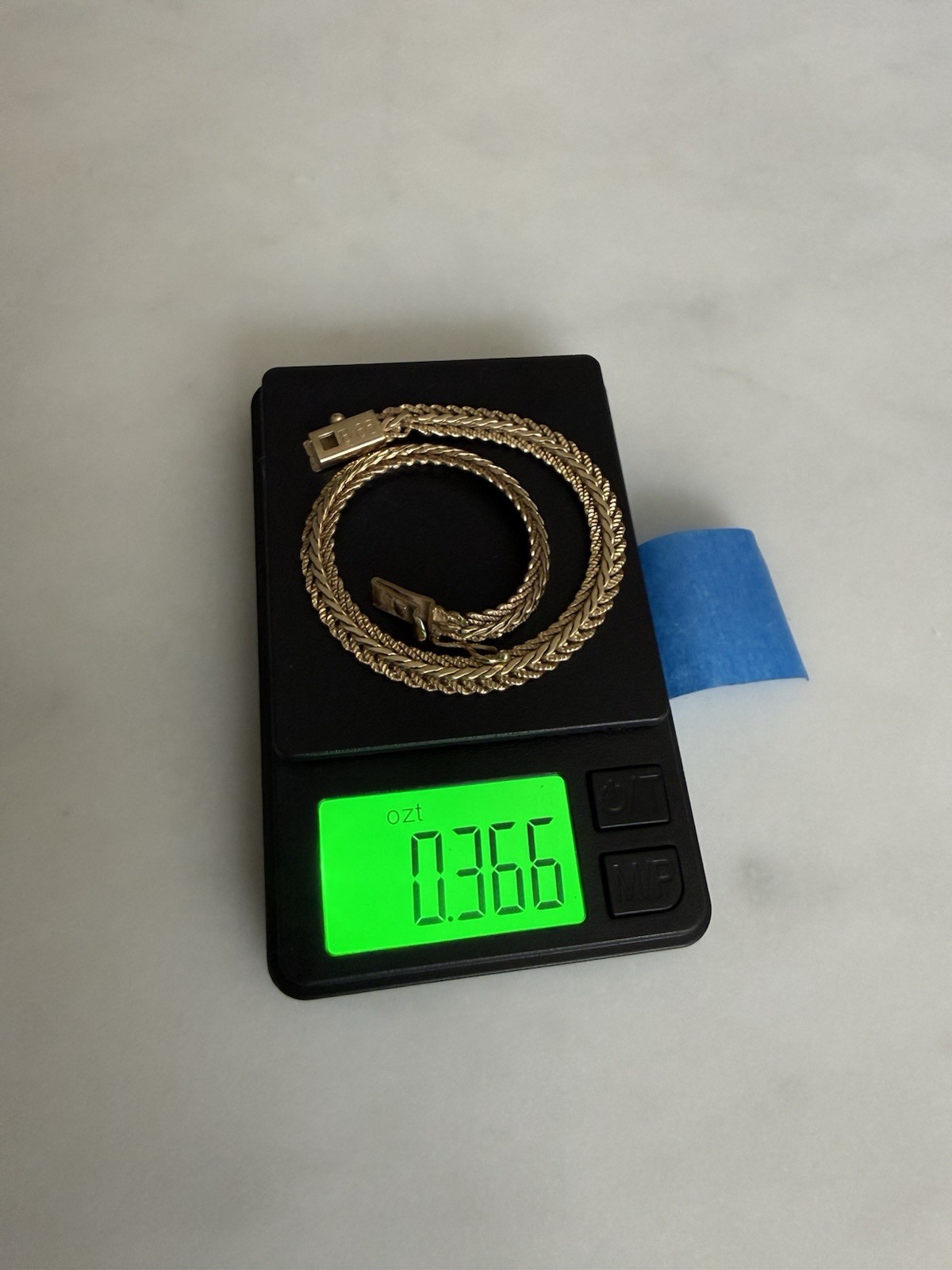 Vintage 14K Solid Yellow Gold Rope Mens Bracelet 7.25″ – 11.39 Grams, 585 Stamp