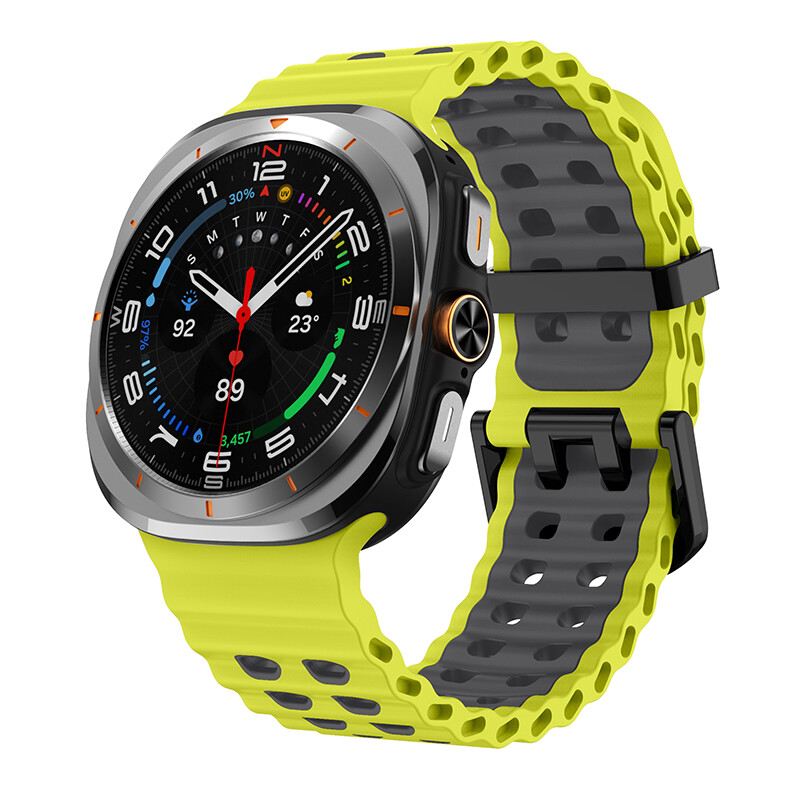 Marine Band For Samsung Galaxy Watch Ultra 47mm Strap TwoColor Silicone Sport