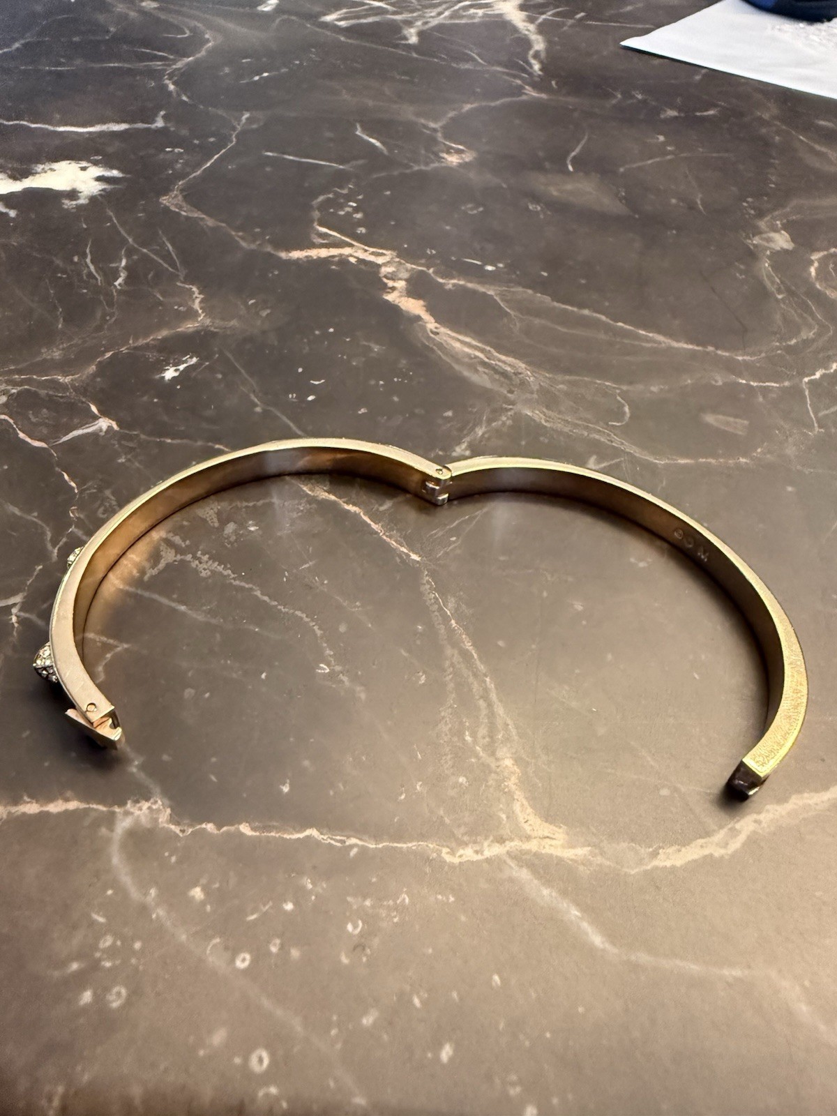 Swarovski Dextera bangle Pavé, White, 18K rose gold plated – Size medium