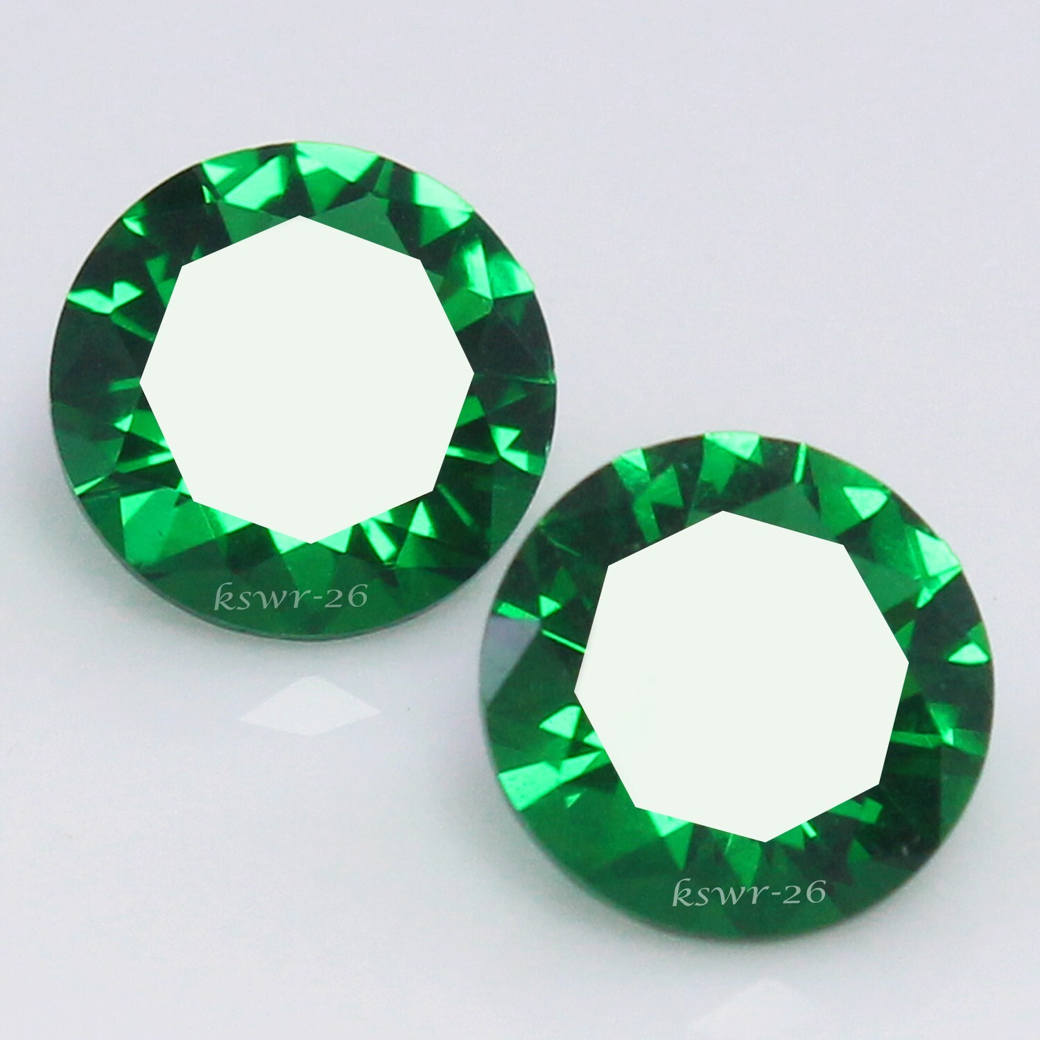 Natural Certified MUZO Green Emerald 11.00 MM Round Pair Stunning AAA+ Gemstone