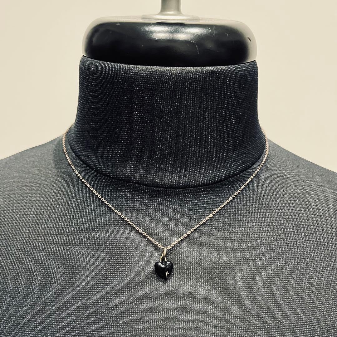 jam home made Black Heart Shaped Necklace 925
