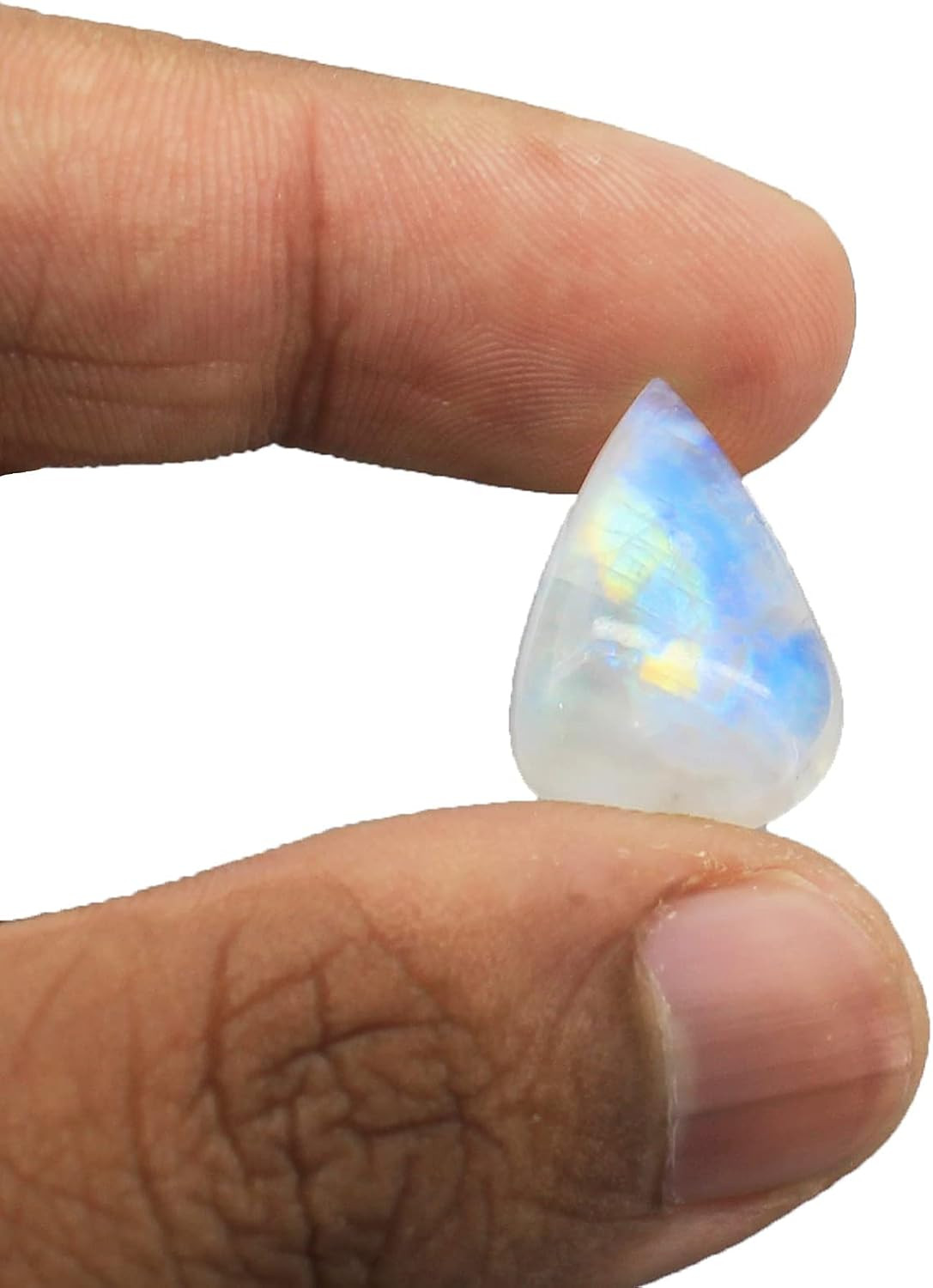 Gempires Natural Rainbow Moonstone Gemstone Wholesale Cabochons Lot, Polished De