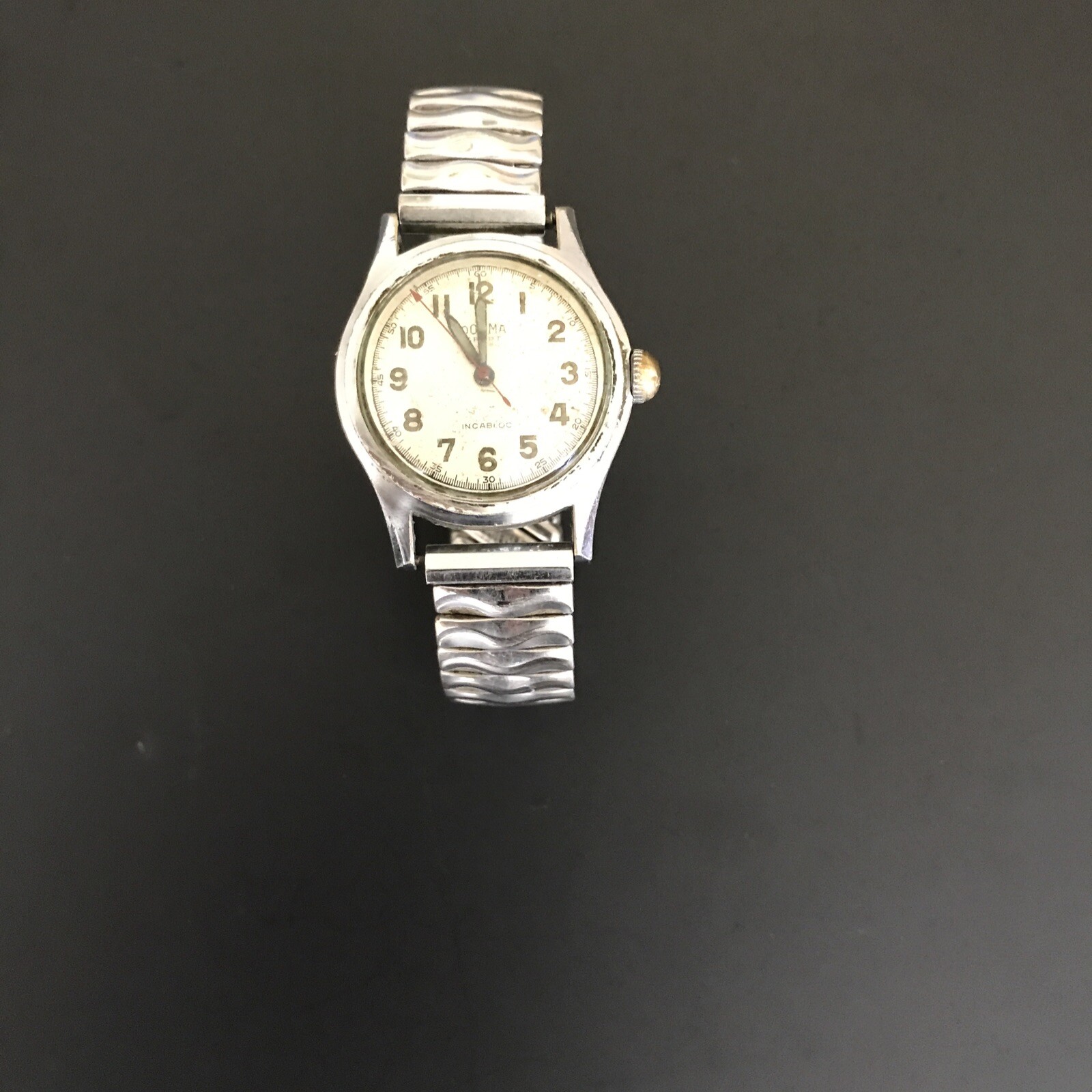 Dogma Sport Incabloc Vintage Swiss Military Working Mens Mechanical Watch