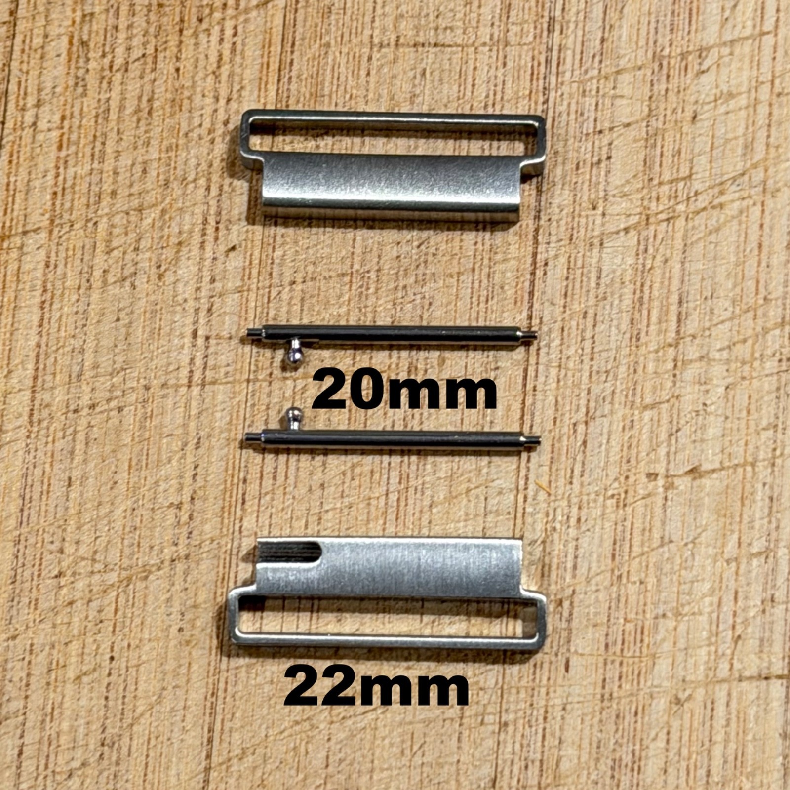20mm to 22mm Stainless Steel Watch Band Connectors Converters, Strap Adapters