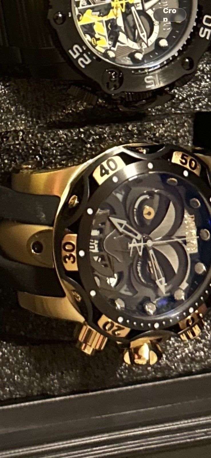 Invicta Reserve Venom DC Comics Joker Gold Plated Black 52mm Swiss Mvt Watch New