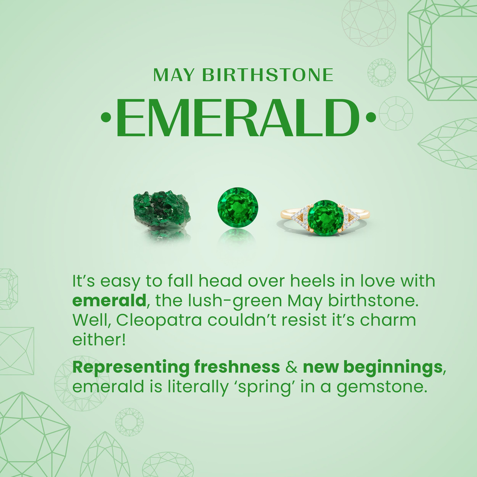 Angara Natural Square Emerald and Diamond Wedding Ring in 14K Solid Gold (2.6MM)