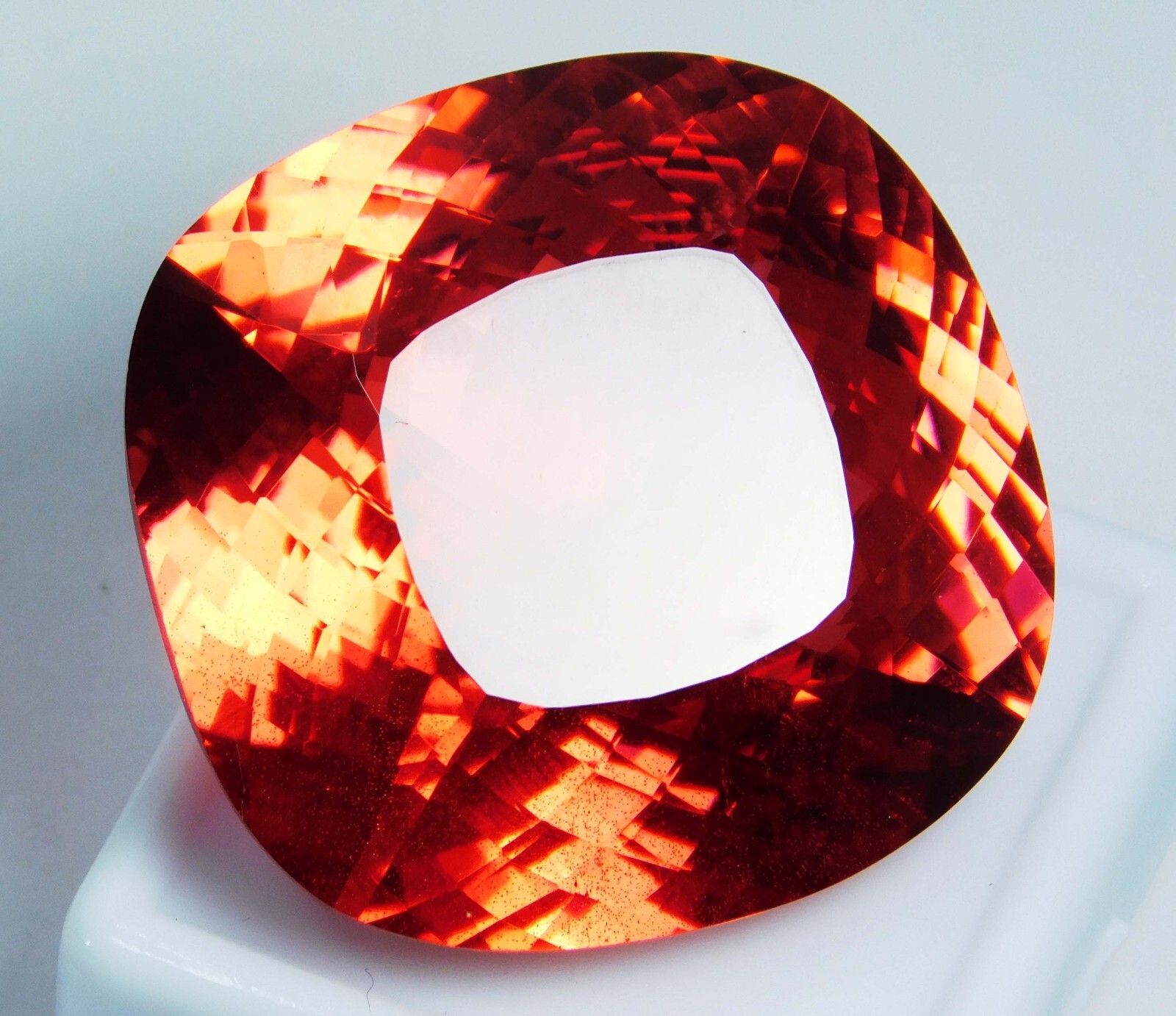 CERTIFIED PREMIUM QUALITY NATURAL SAPPHIRE ORANGISH RED 97.70 Ct CUSHION SHAPE