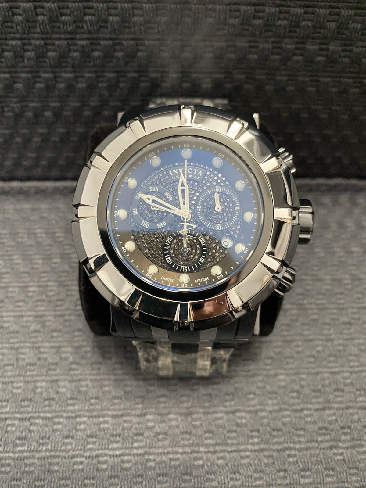 Invicta Reserve 54mm S1 Rally 1.07 Carat Black Diamond Swiss Watch Model #32770
