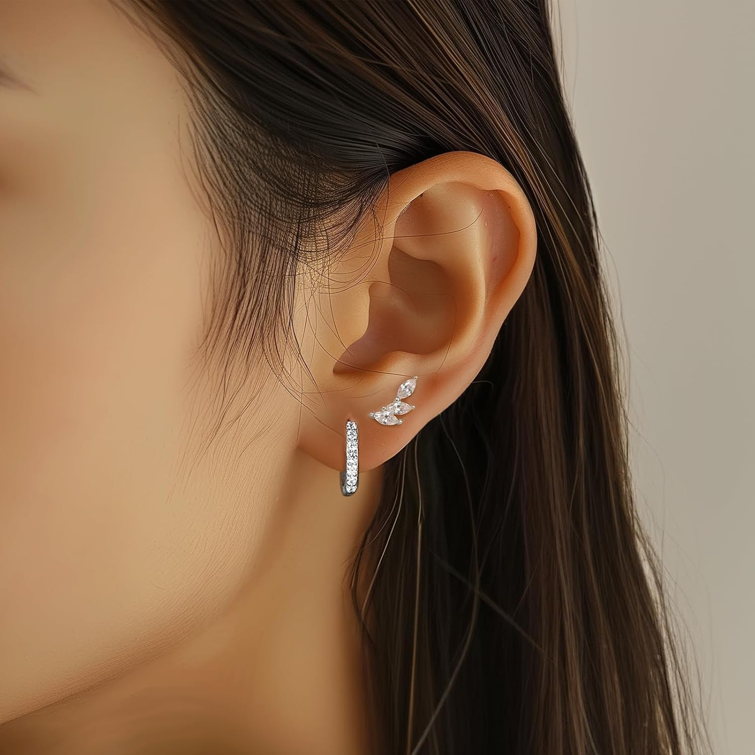 925 Sterling Silver Earrings Set for Women, 3 Pairs Hypoallergenic Earring Set f