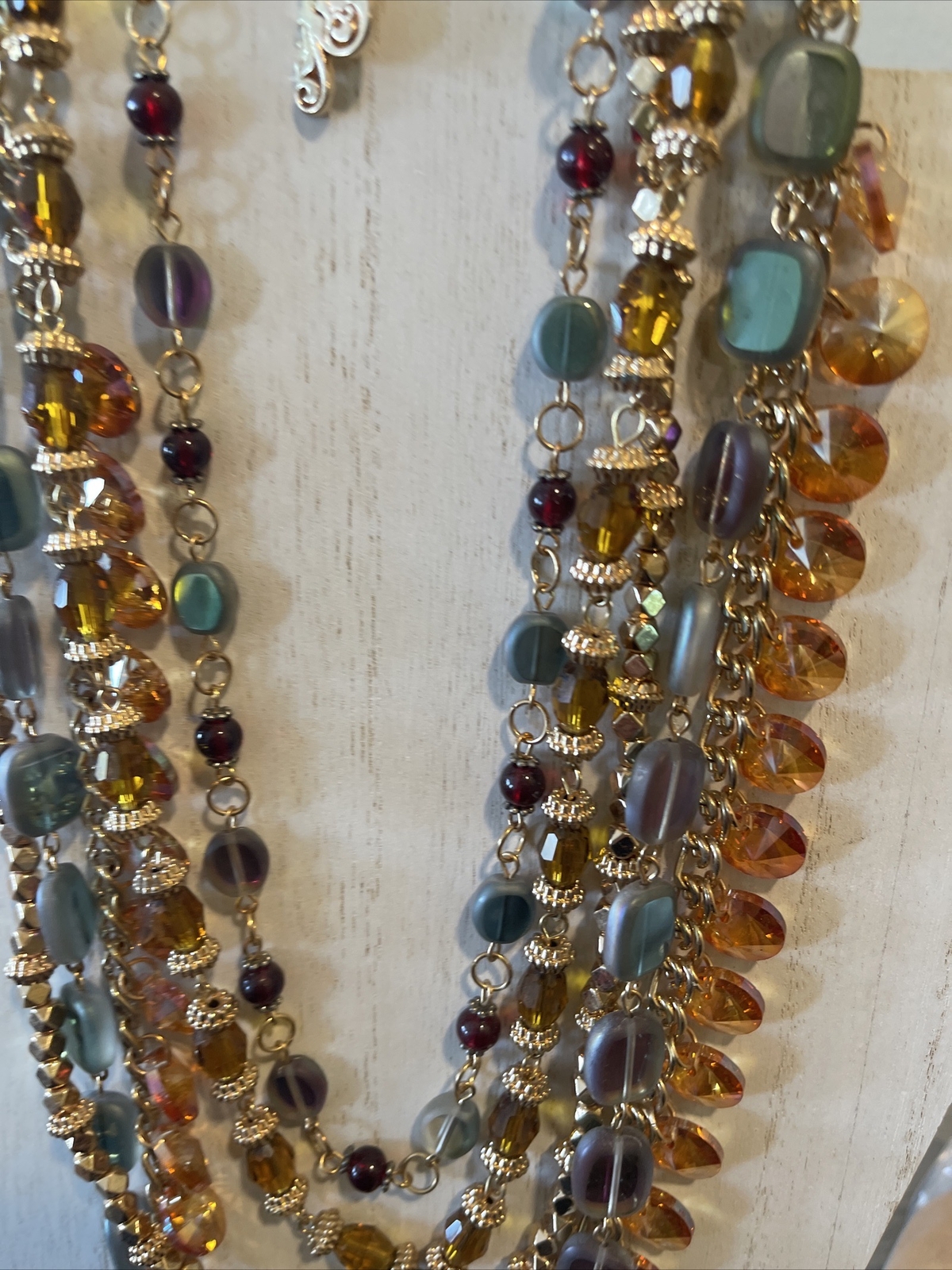 Passiana 5 Layer Necklace In Multi Color Stone Beads New Without Tag