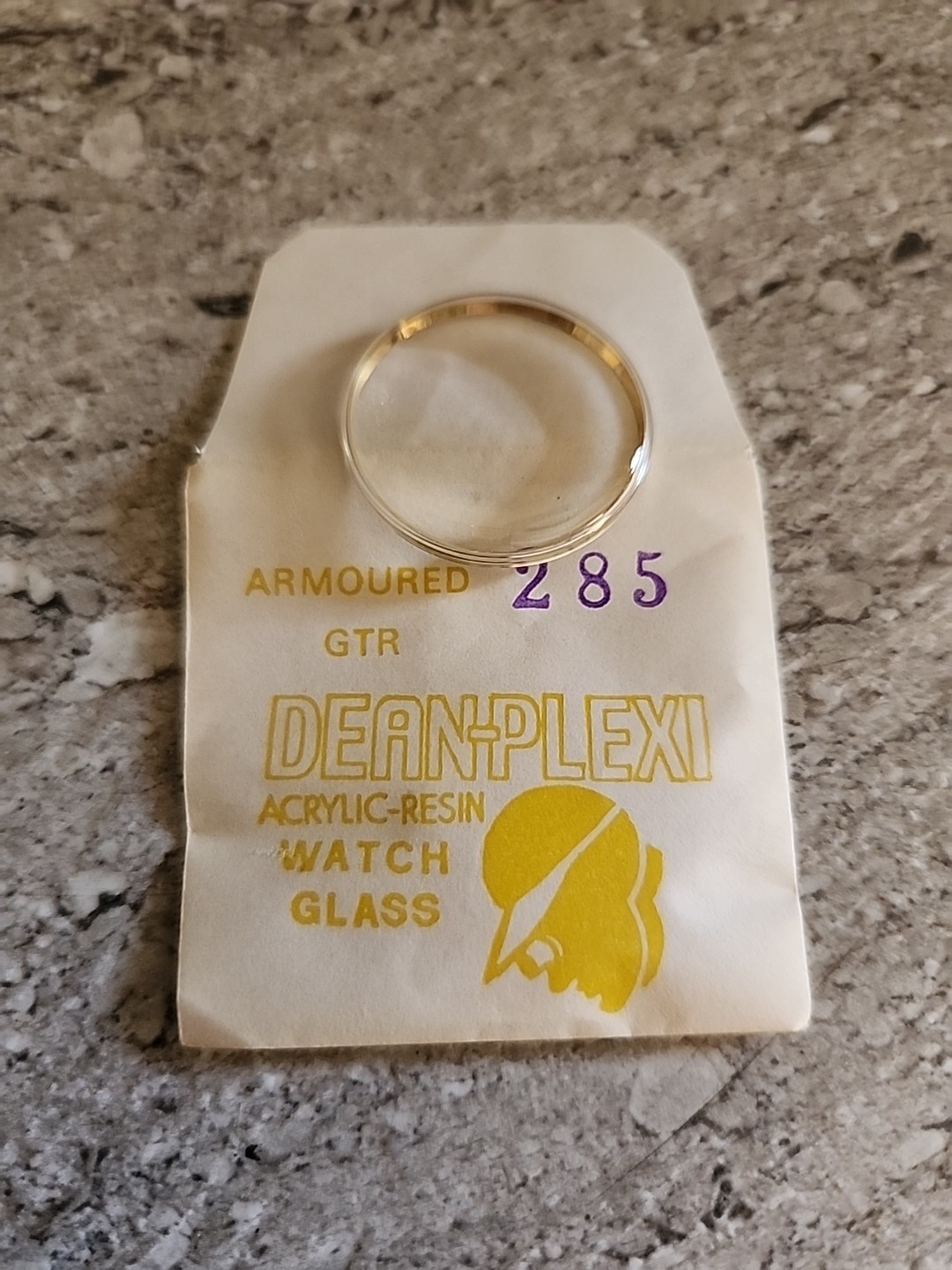 Watch Crystal 285mm Dean Plexi Armoured GTR. Acrylic Resin. New Old Stock.