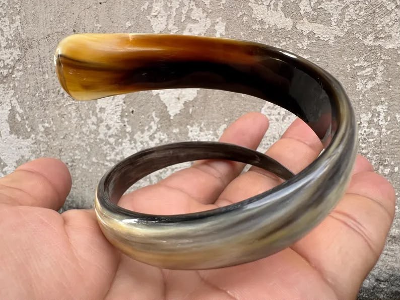 Handcrafted Buffalo Horn Cuff Bracelet Natural Tribal Boho Bangle Boho Style
