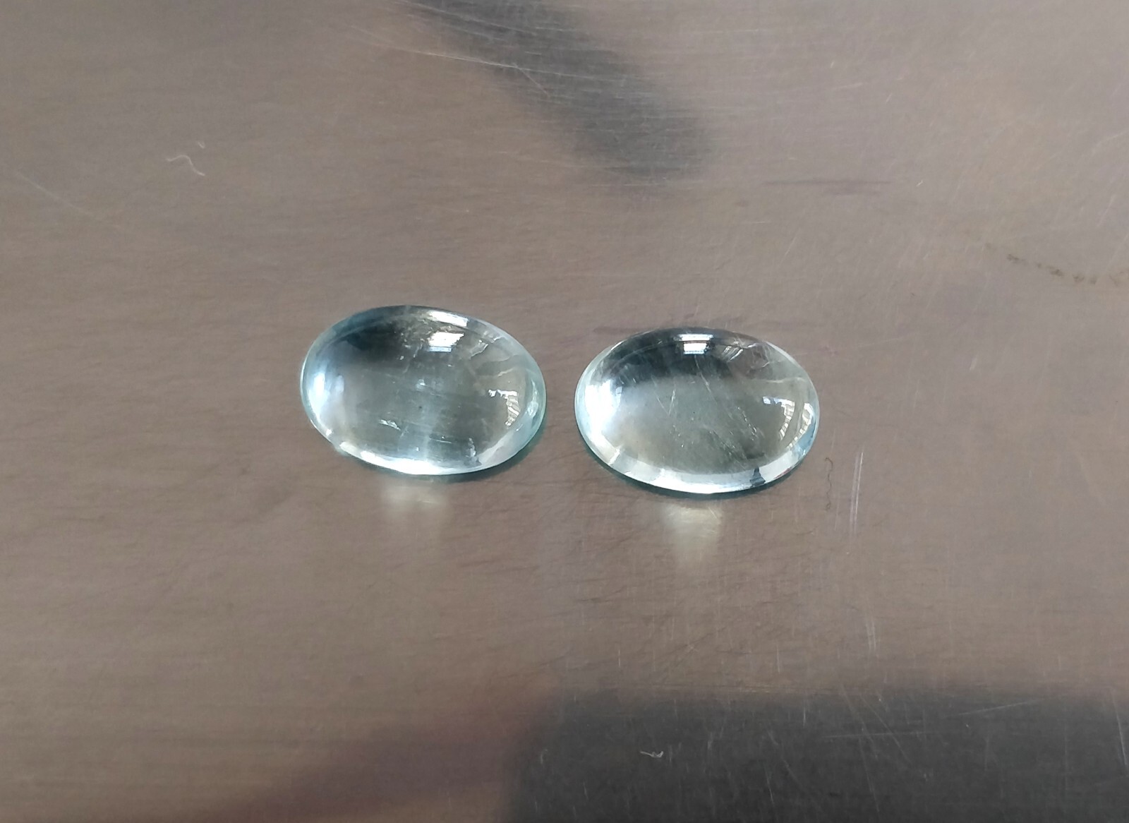 Oval shape Cabochons AAA+ Blue Aquamarine earring pair Natural gemstones