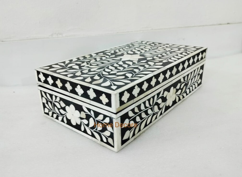 handmade bone inlay jewelry box, bone inlay box, bone inlay items, decor box,
