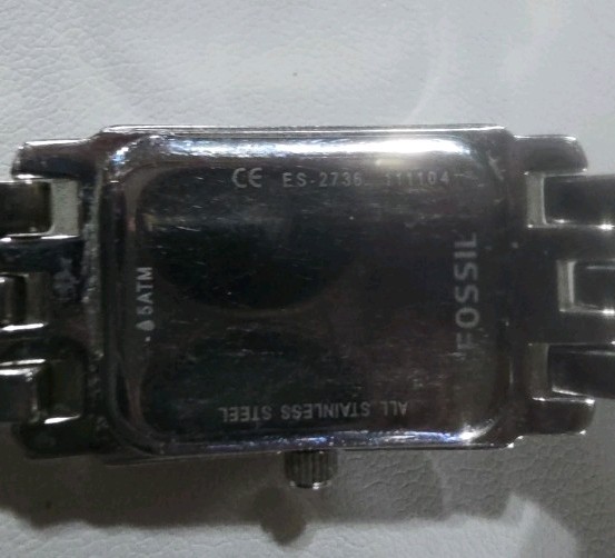 Womens Silvertone Fossil Wristwatch 6.5″ New Batterty Installed