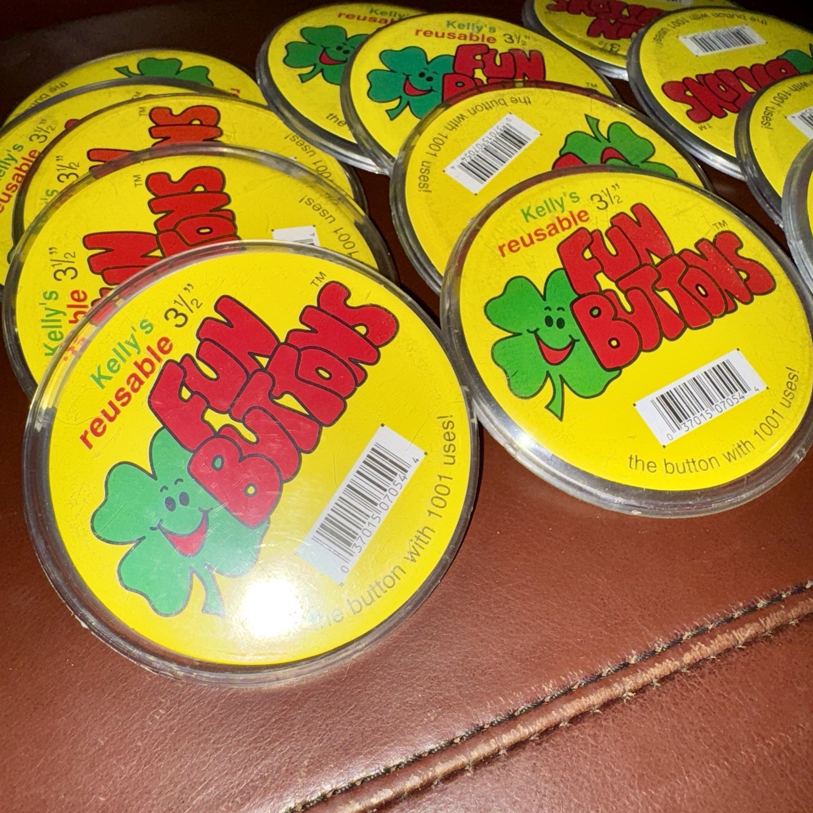 Lot of 13 Fun Buttons By Kelly Large 3 1/2” Reusable