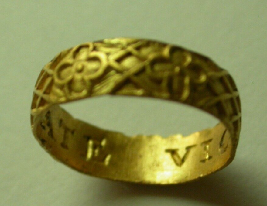Gold posy ring 16th Century -Tiny 6 Months-1 year baby