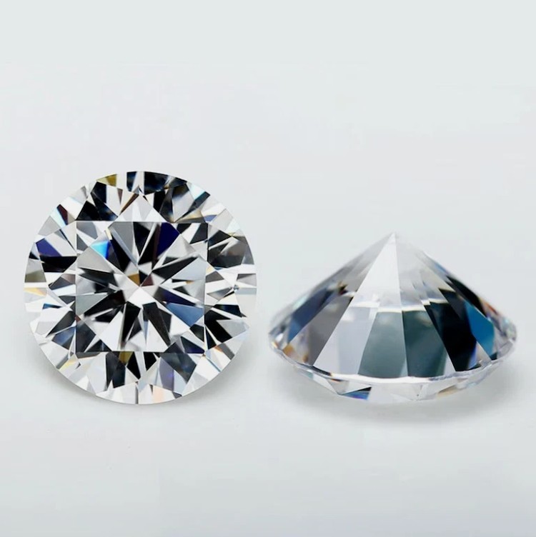 Pair Loose CVD Diamond Round Lab Grown 4 x 4 mm IF Clarity D Color Certified