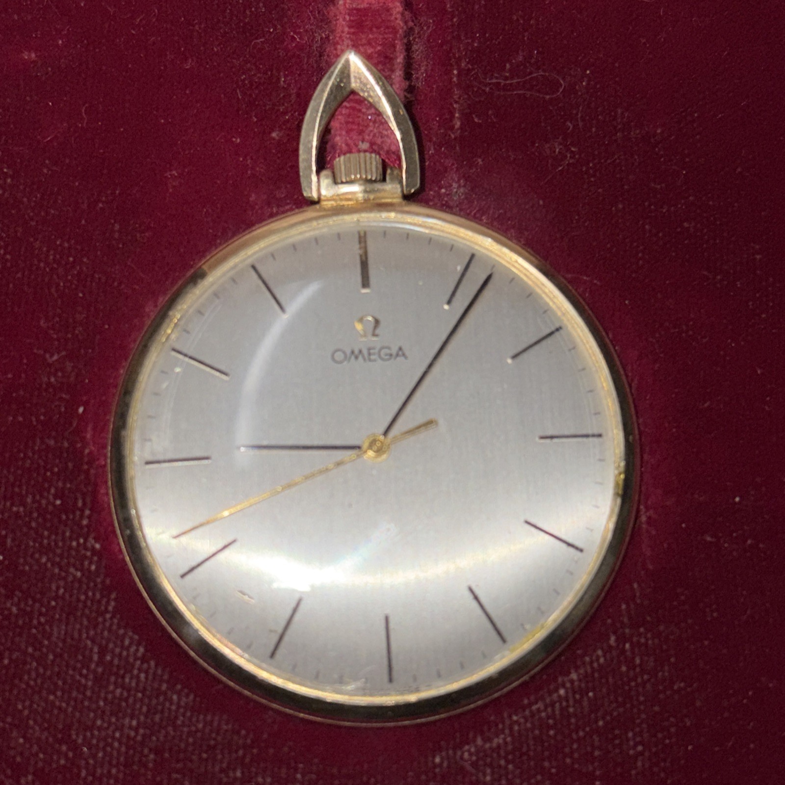 Vintage 1960s Omega 10K Gold Filled Dress Pocket Watch Central Seconds